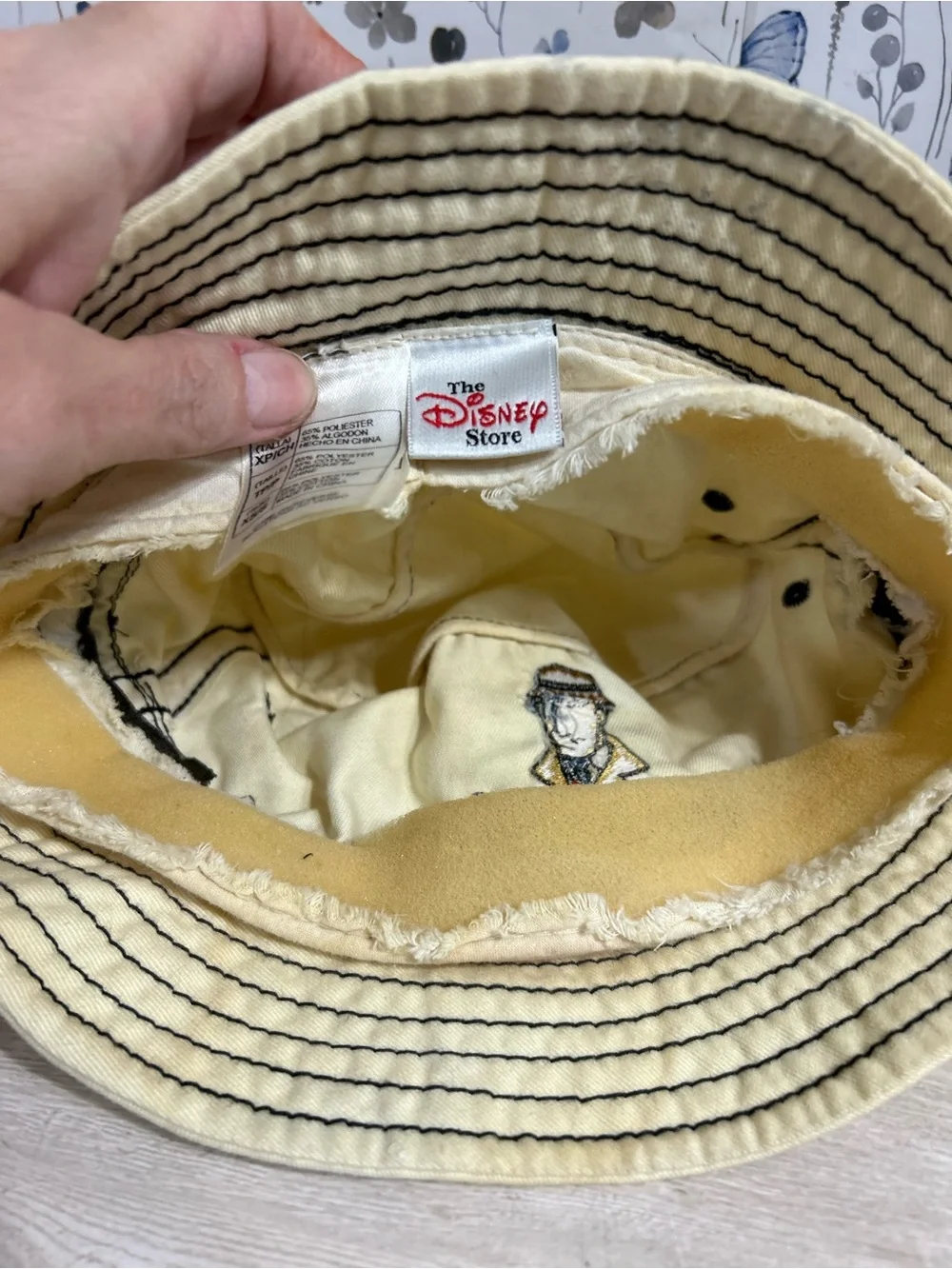Vintage Disney Store Inspector Gadget Embroidered Bucket Hat